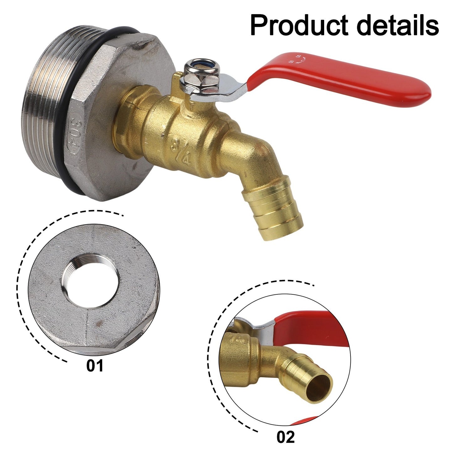 34 Inch Drum Faucet with Leak Proof Design for 55 Gallon Water Barrels