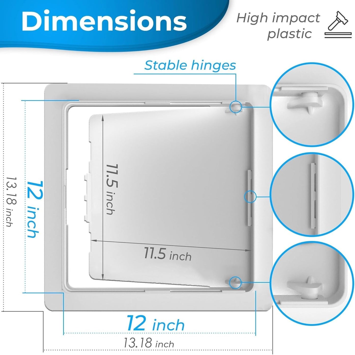 Access Panel for Drywall - 12X12 Inch - Wall Hole Cover - Access Door - Plumbing