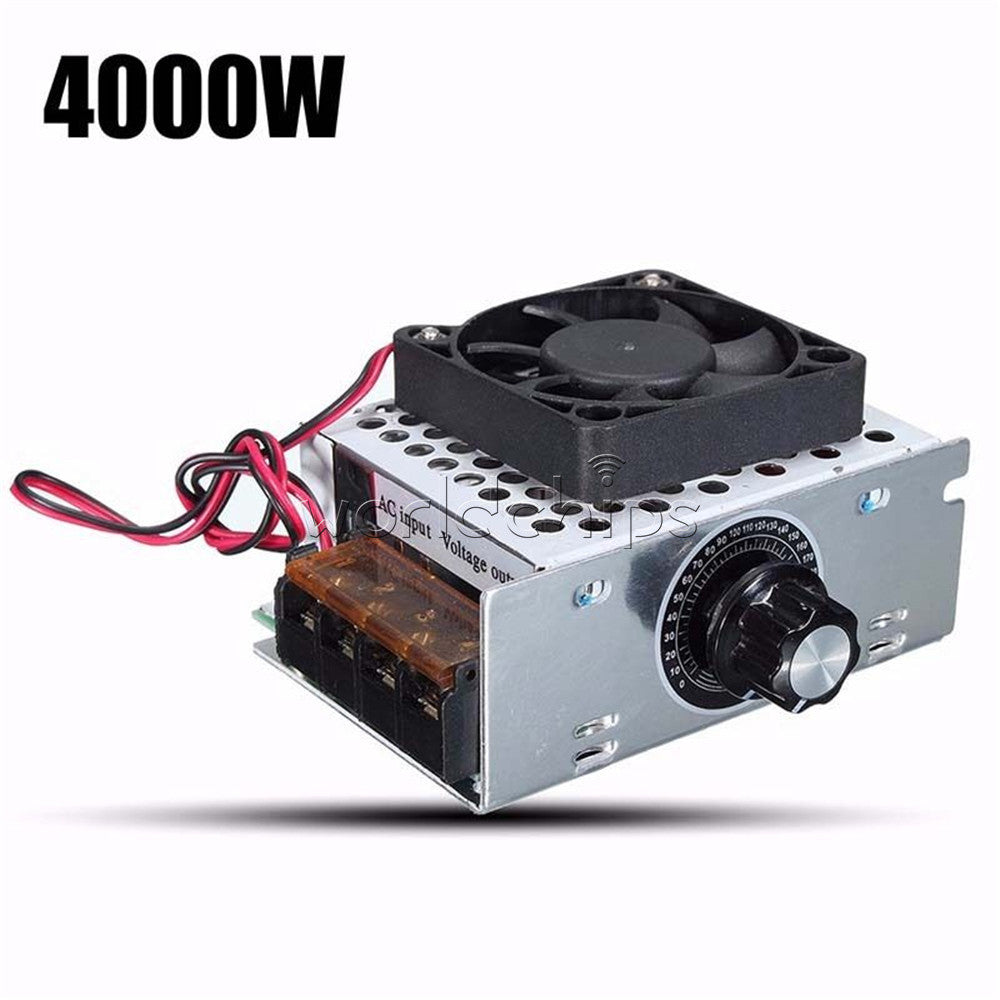 AC 220V 4000W Speed Controller with Fan Case Voltage Regulator Thermostat Dimmer