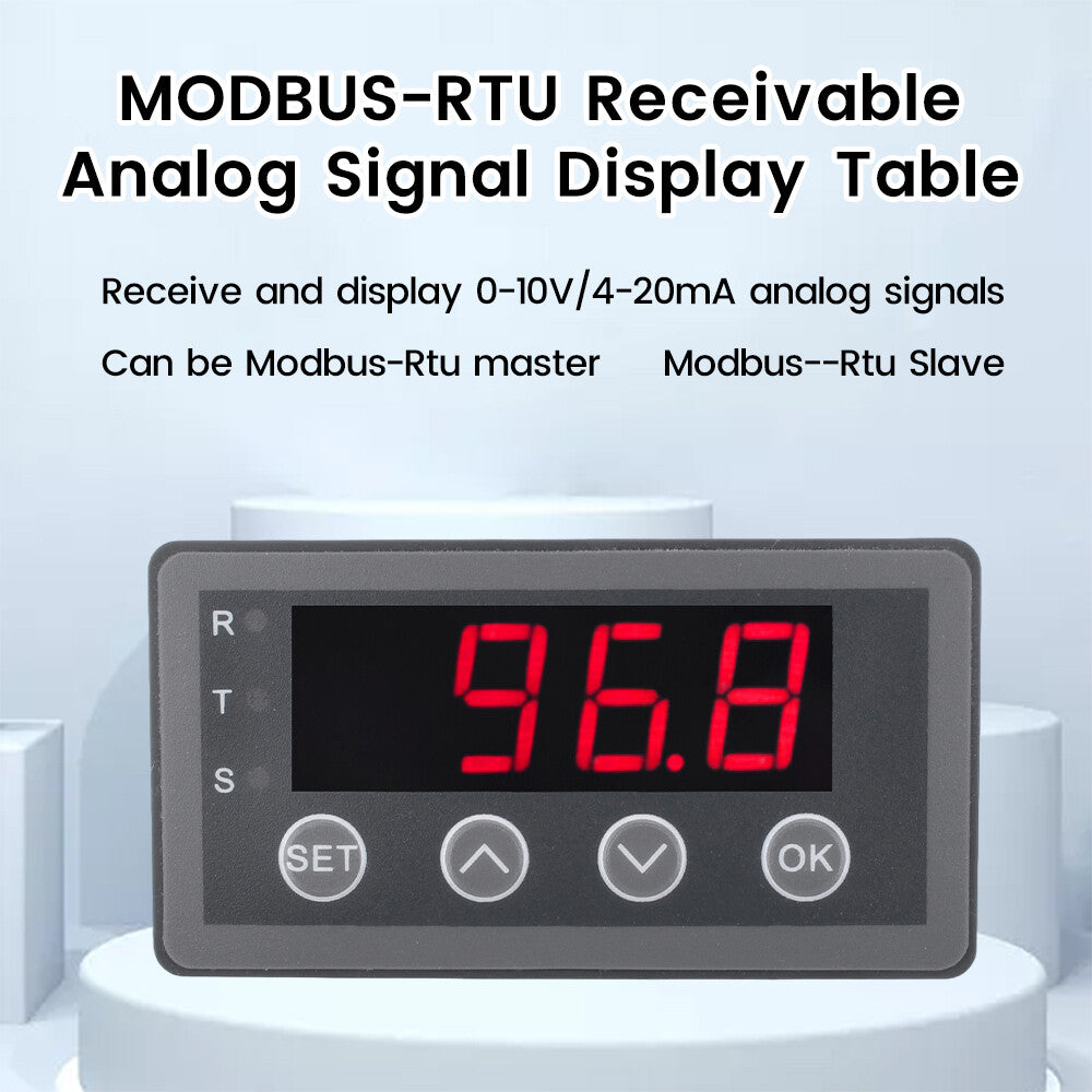 DC 6-25V 40mA 0.56 inch Digital Display Meter RS485 Modbus-Rtu Analog Signal