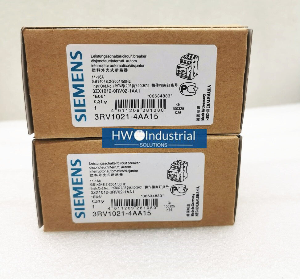 1pc  SIE-MENS  Motor Circuit Breaker 3RV1021-4CA15 17-22A