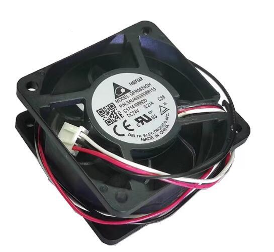 For QFR0624UH 6025 6CM 24V 0.26A 3-wire Double ball High Volume Fan