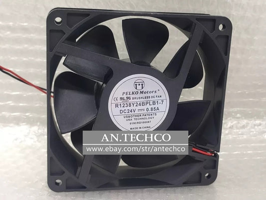 1 PCS PELKO Motors Fan R1238Y24BPLB1-7 24V 0.85A 12038 12cm 2 wire cooling fan