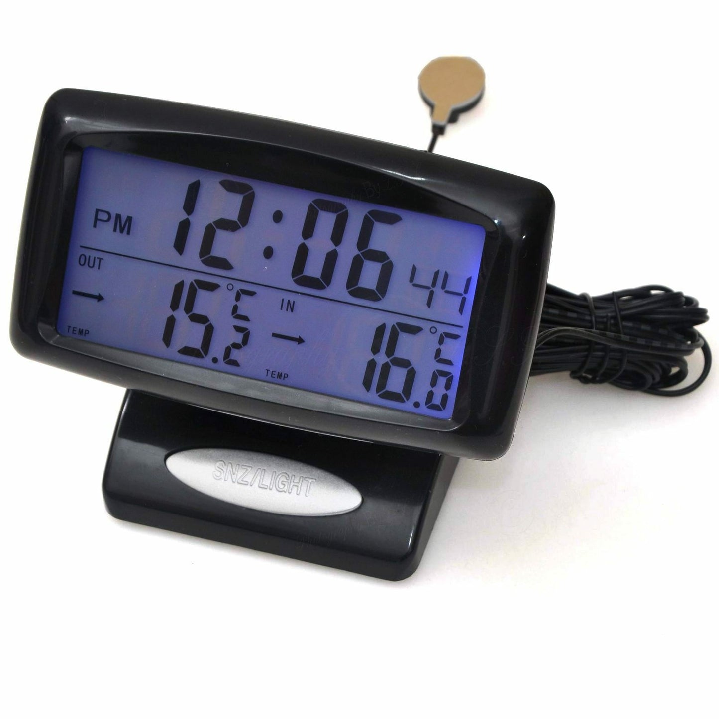 3in1 Car Digital LCD Clock In+Out Temperature Thermometer Frost Alarm Calendar