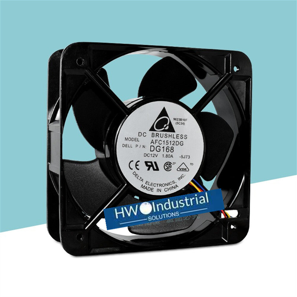 AFC1512DG 4-wire Delta 15050 12V 1.80A 15CM High Air Volume Metal Fram Fan