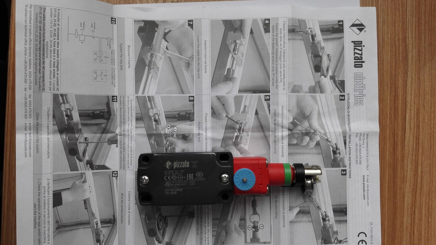 1pcs Pizzato FD1878 Pull Cord Switch