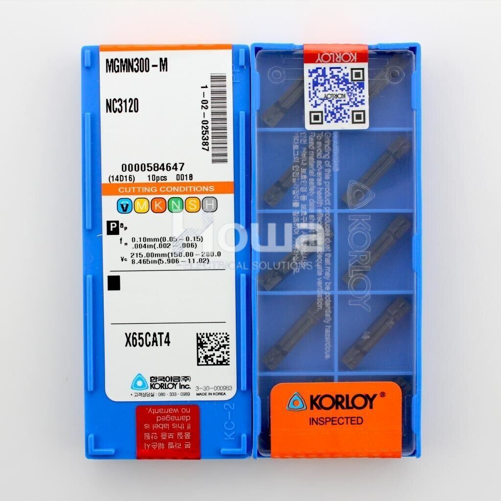 10Pieces/Box KORLOY MGMN300-M NC3120 Carbide Inserts Grooving Blade
