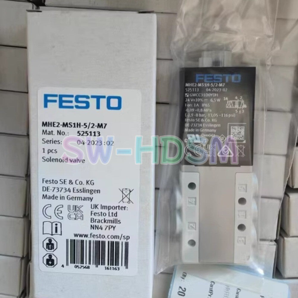 1PCS   Festo MHE2-MS1H-5 2-M7 525113 Solenoid Valve Freight Free