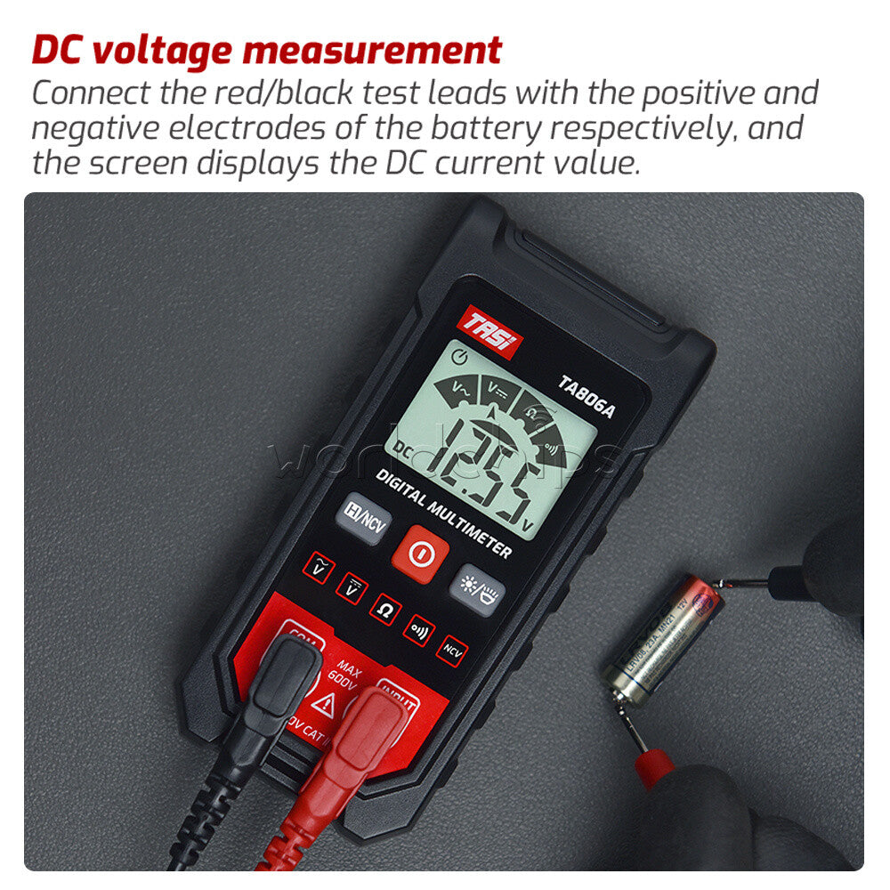 TA806A Multimeter Digital AC/DC Voltage Meter Automatic Resistance Tester
