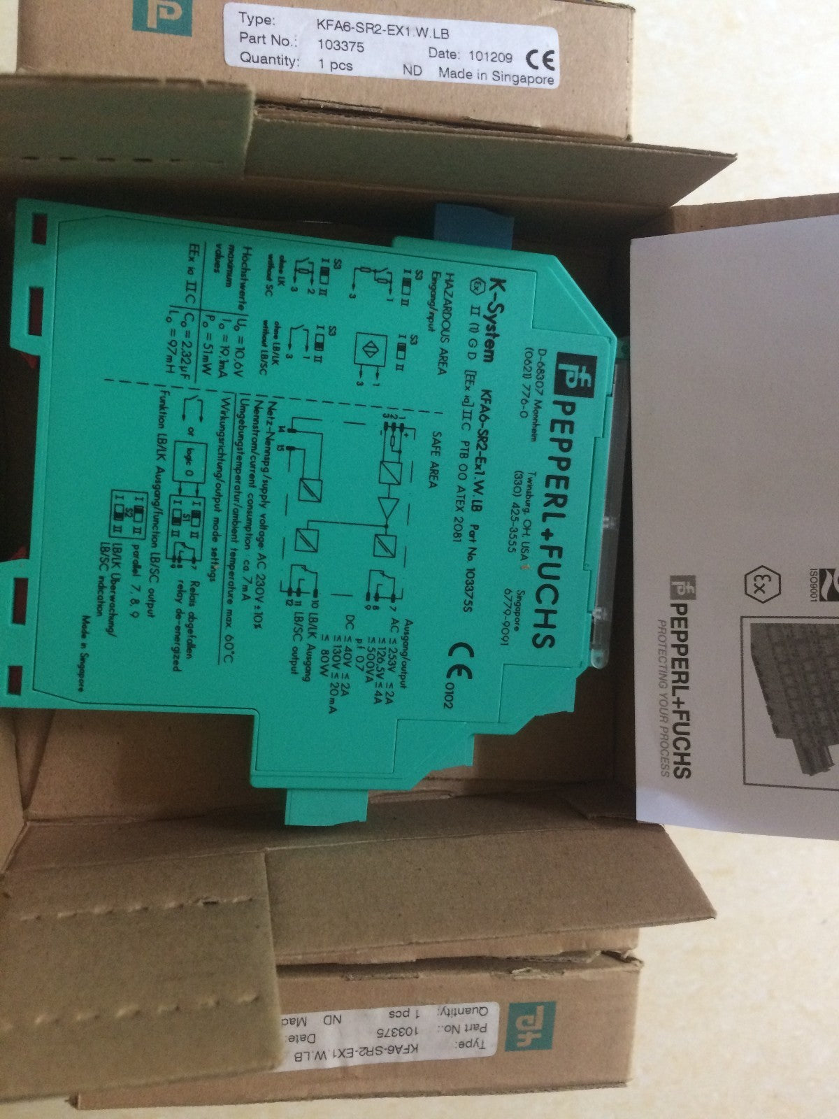 1PC PEPPERL+FUCHS, KFA6-SR2-EX1.W.LB, ALL . IN  BOX Safety barrier