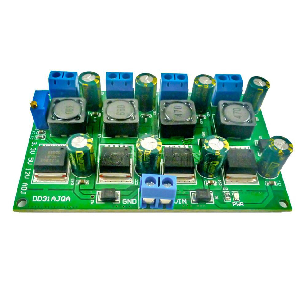 Adjustable 3.3V 5V 12V DC-DC Step-Down Buck Converter Power Module 3A 4 Channel