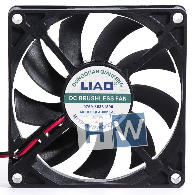 1PC LIAO QF-FJ8015-18 DC18V 8cm 80*80 *15MM Computer Host Box Radiator Fan