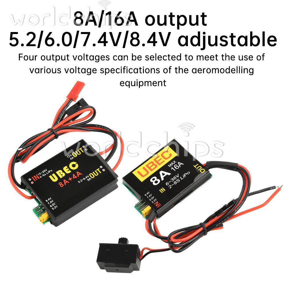 2S-8S 6-36V UBEC-8A BEC & DUAL UBEC Servo Independent Power Supply Module RC Car