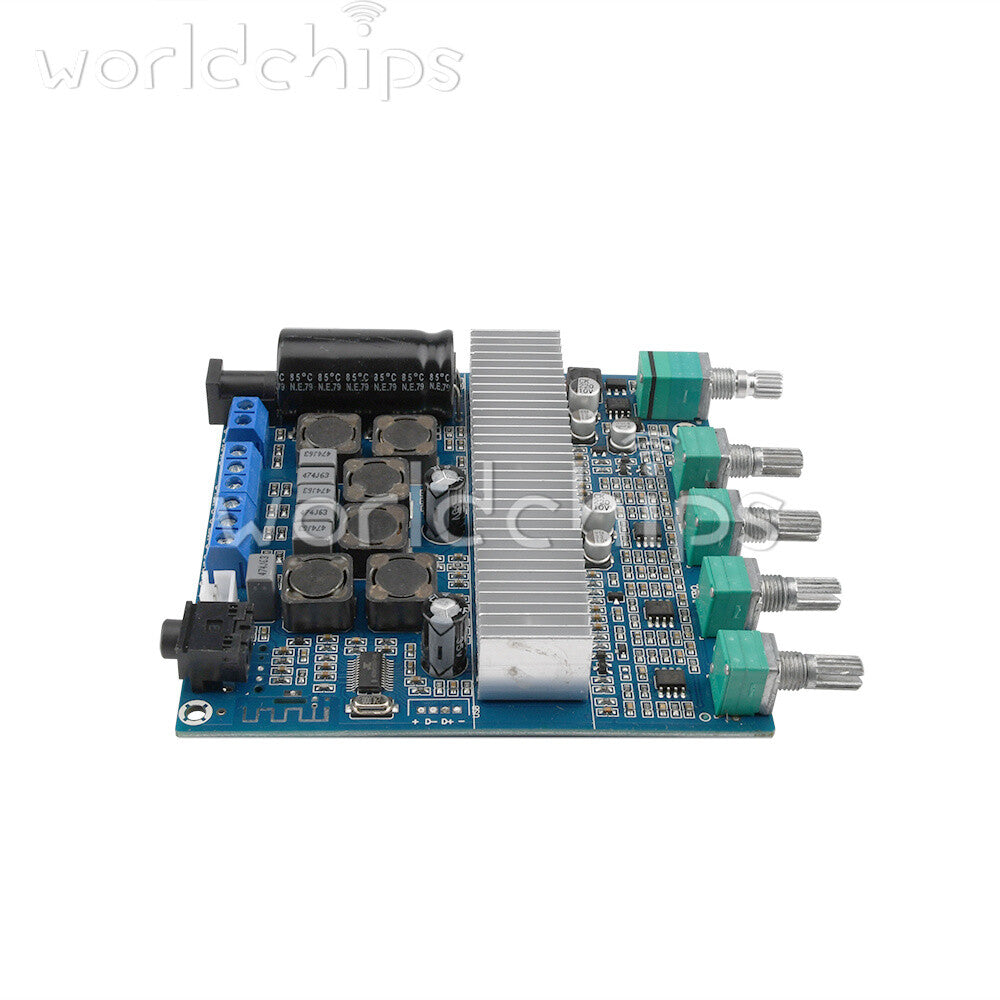 Bluetooth 5.0 DC 12-24V TPA3116D2 Digital 2.1 Audio Amplifier Board 100W+50W+50W
