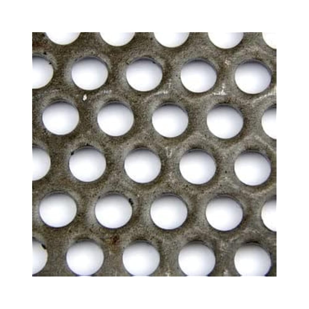 A36 Carbon Steel Perforated Sheet, 24"x24", 20 Gauge, 0.125" Holes