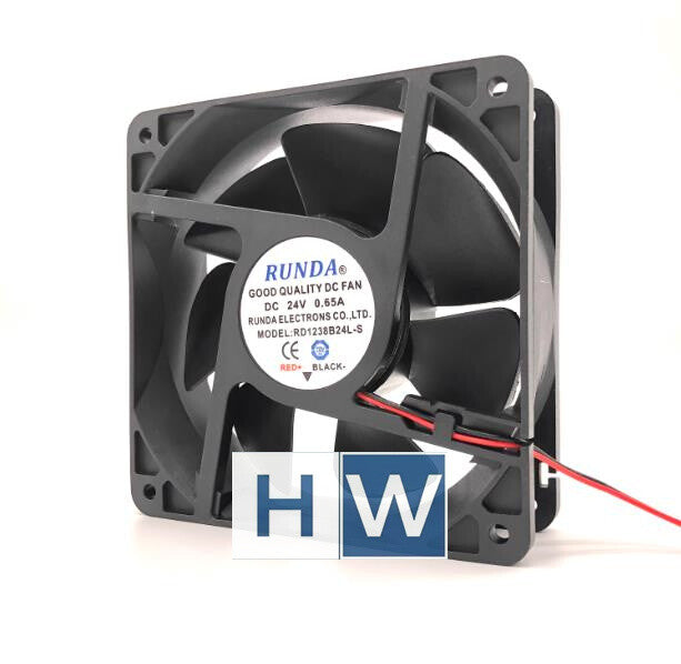 1PC RUNDA RD1238B24L-S 12038 24V 0.65A 12cm 2-wire Inverter Cooling Fan