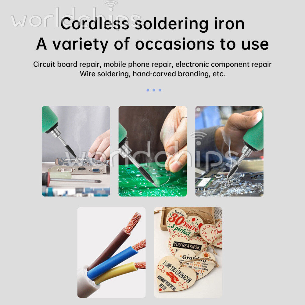 15W Cordless Soldering Iron Kit DIY Welding Pen 3-speed adjustable Temperature