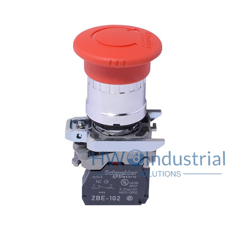 1PC Emergency Stop Button Switch 22mm XB4-BS8442 XB4BS8442 Rotary Reset 1NC