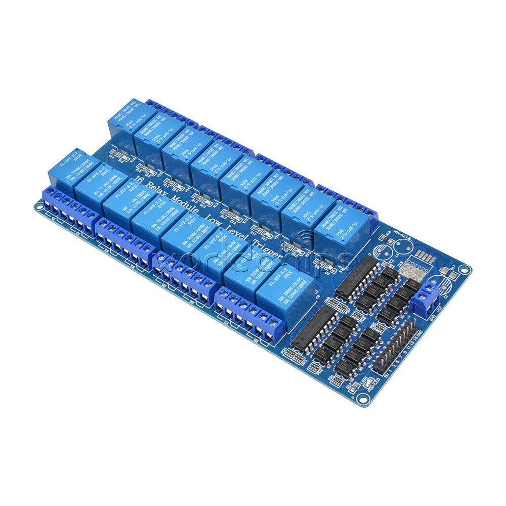 16-CH 16-Channel 5V Relay Board Module Optocoupler Power Supply Arduino PIC ARM