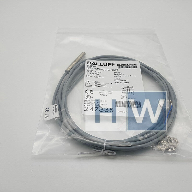 1PC BALLUFF BES0031 Inductive Sensor Proximity Switch BES M08MI-POC15B-BV03