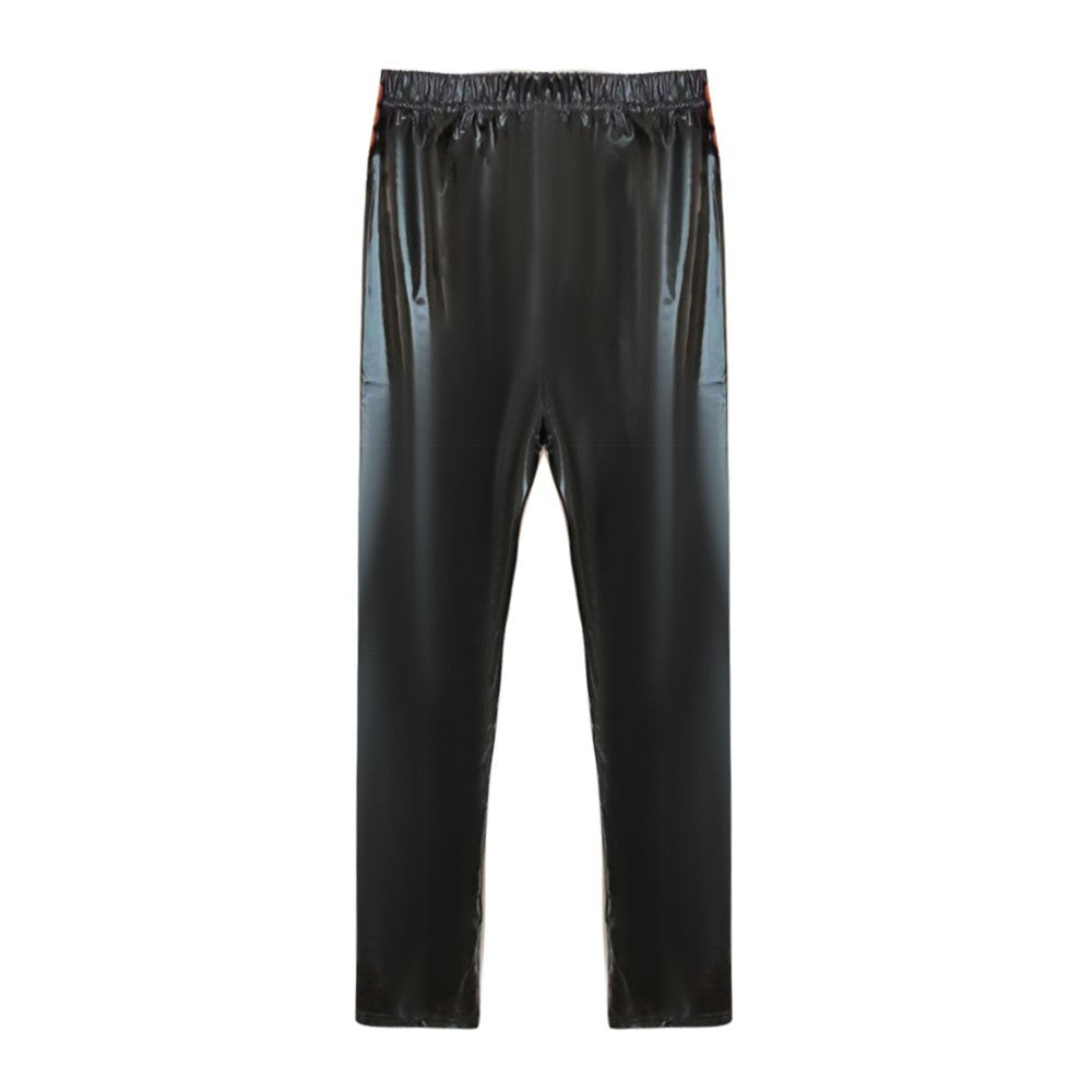 Mens Faux Leather Trousers Wet Look Slim Fit Motorcycle Biker Pants Club Party*1