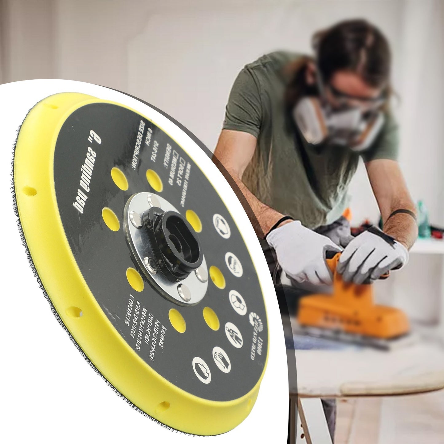 For Sander Backing Plate Polisher Sanding Disc Holder Pad Tools Kit AU