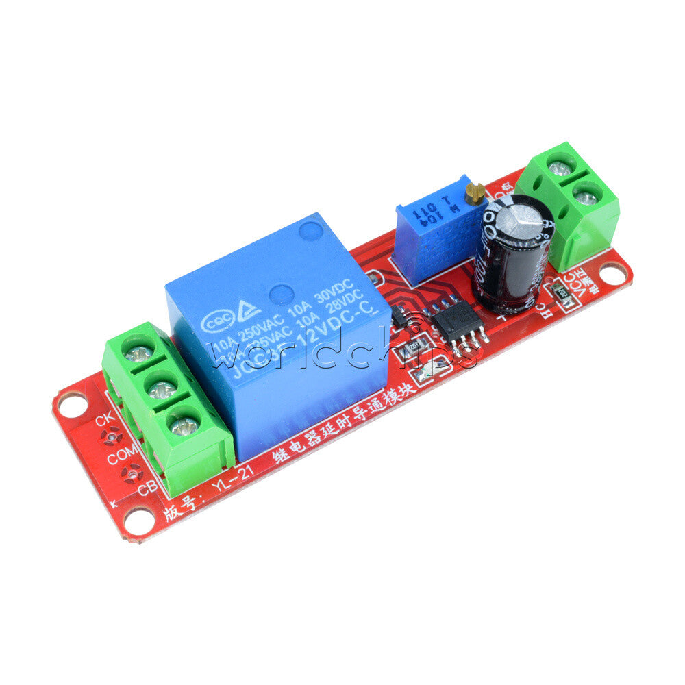 10PCS 12V DC Conduction Delay Relay Shield Module NE555 Timer Switch 0-10 Sec