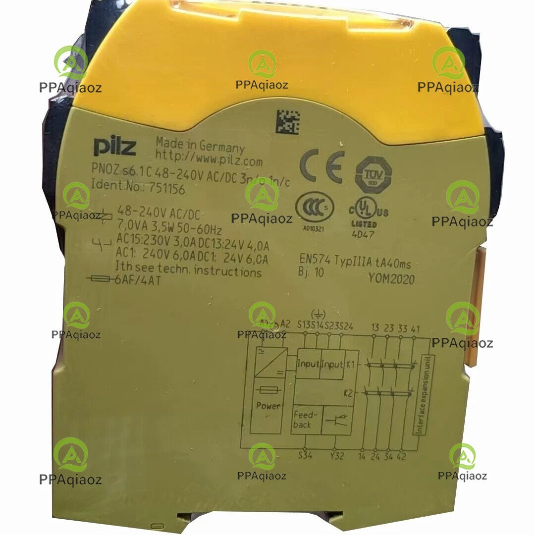 751156  PILZE PZON s6.1 48-240V AC DC 751156 Safety Relay #P