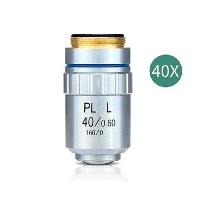1PCS PLL 40/0.60 160/0 For Metallography Achromatic Objective Lens Thread 20.2mm