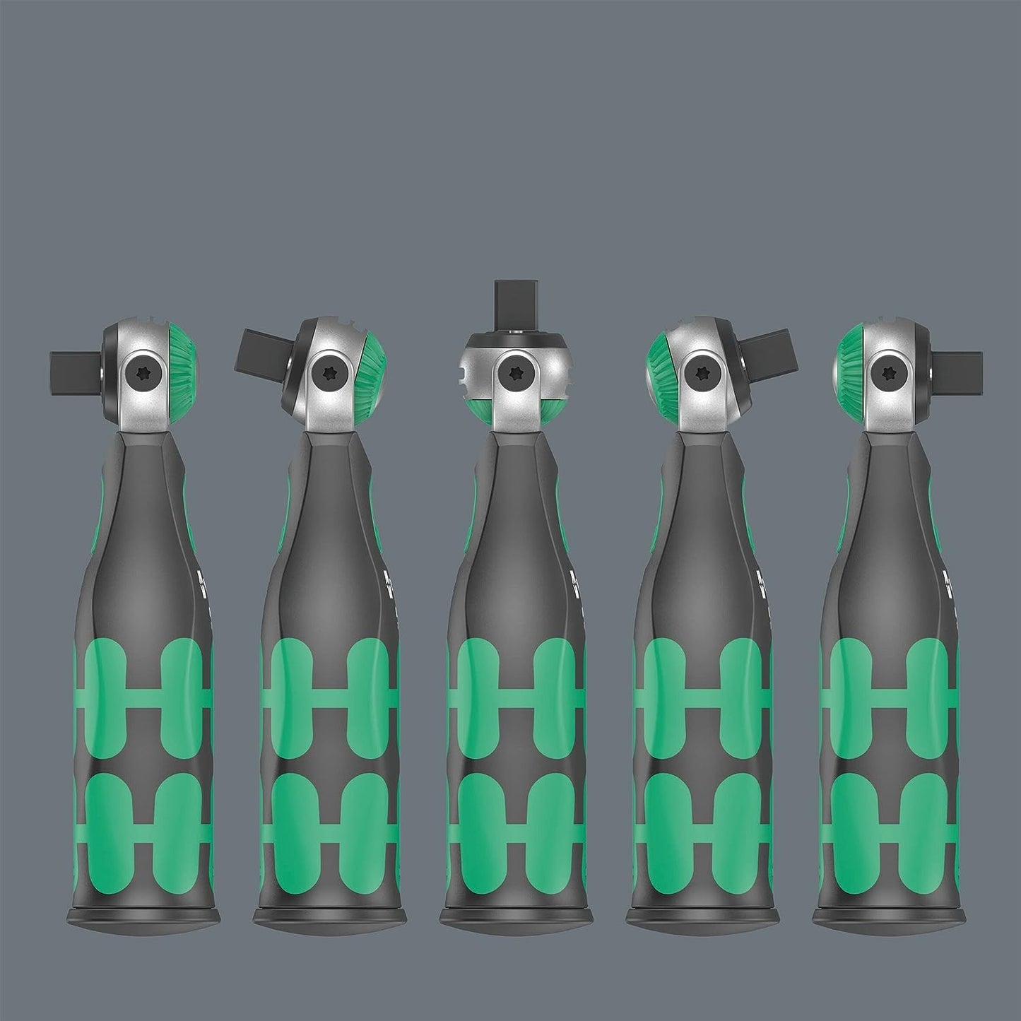 8009 Zyklop Pocket Ratchet Set - Imperial 2, 18 Pieces, Black Green, Compact