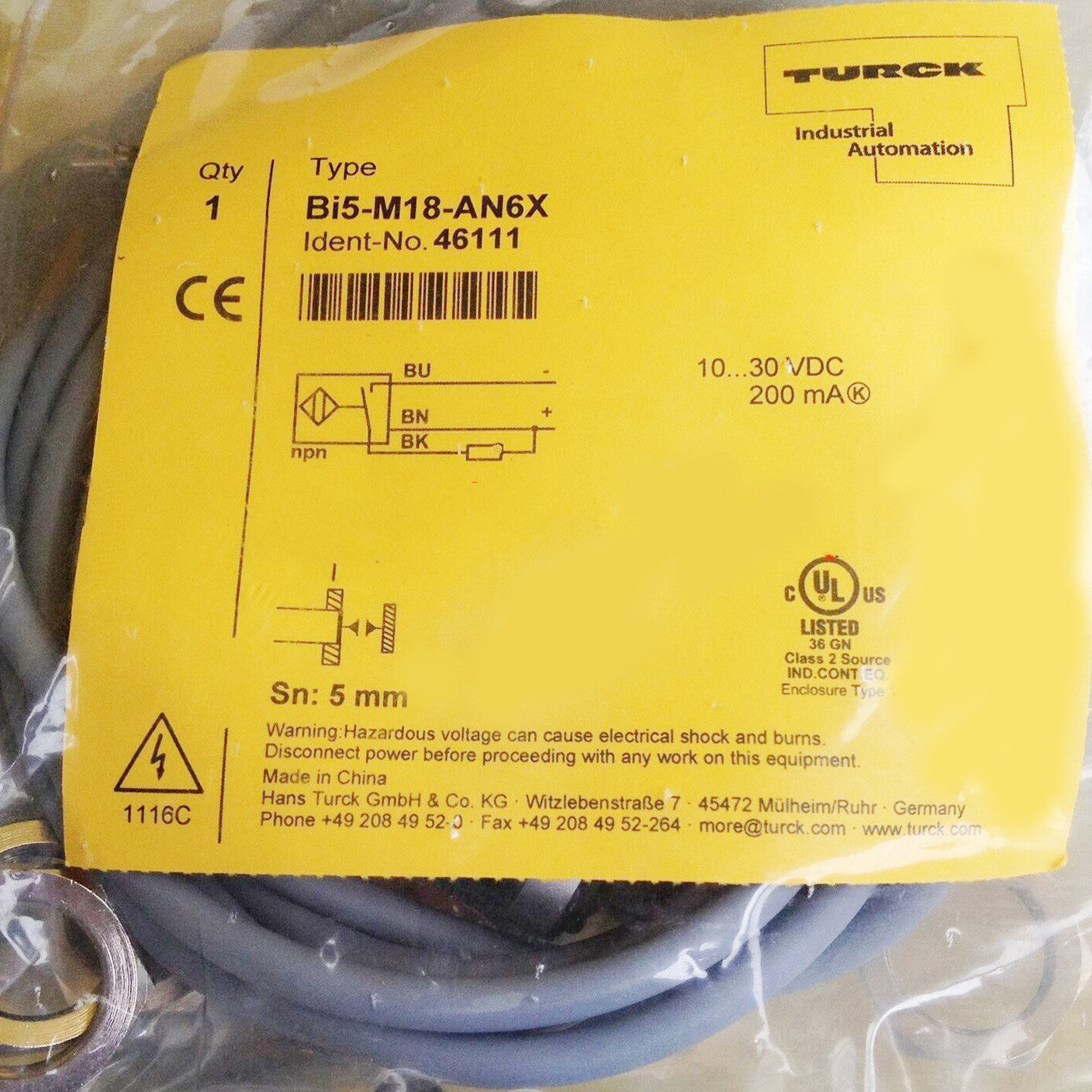 1PCS TURCK Bi5-M18-AN6X Bi5-M18-AP6X Bi10-M30-AZ3X Inductive Sensor Module