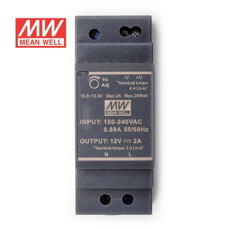 Mean Well HDR-30 Series DIN Rail Power Supply 15W 5V 12V 24V 48V