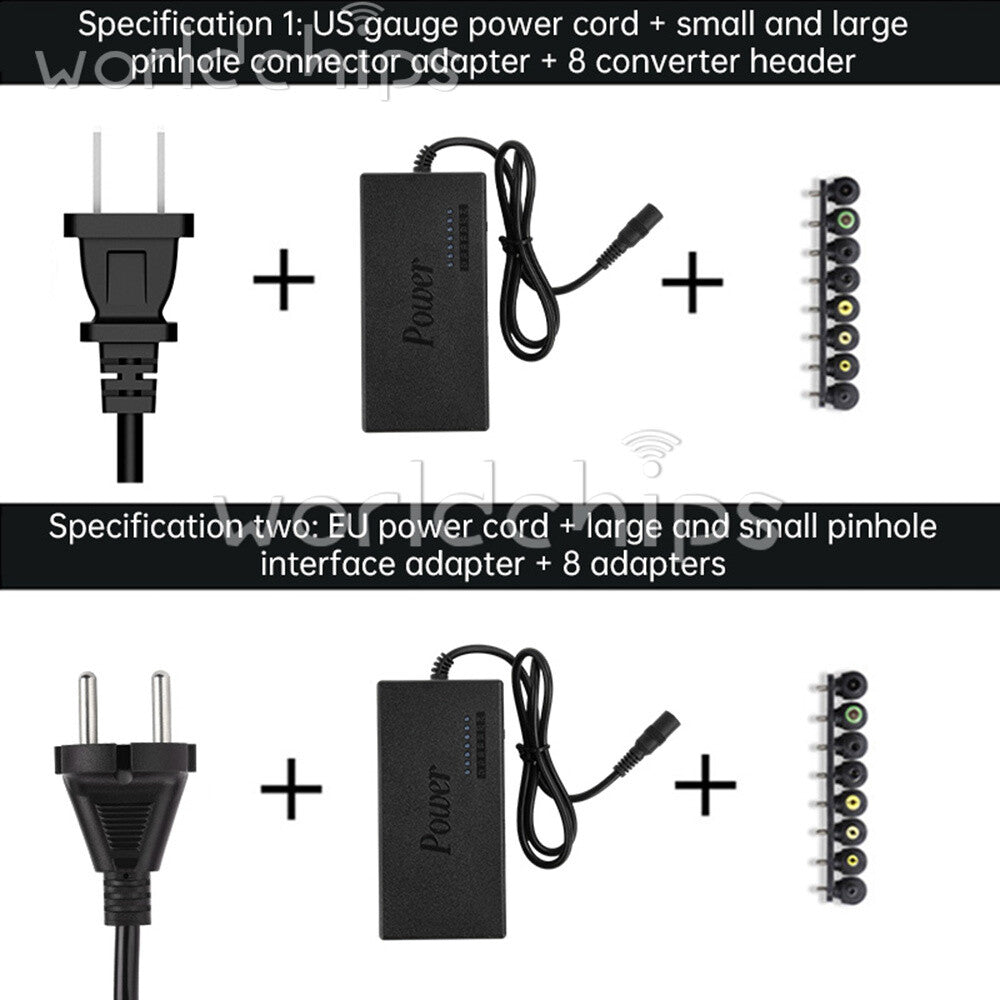 96W Multifunction Notebook Power Adapter AC100-240V to DC12-24V Universal Adjust