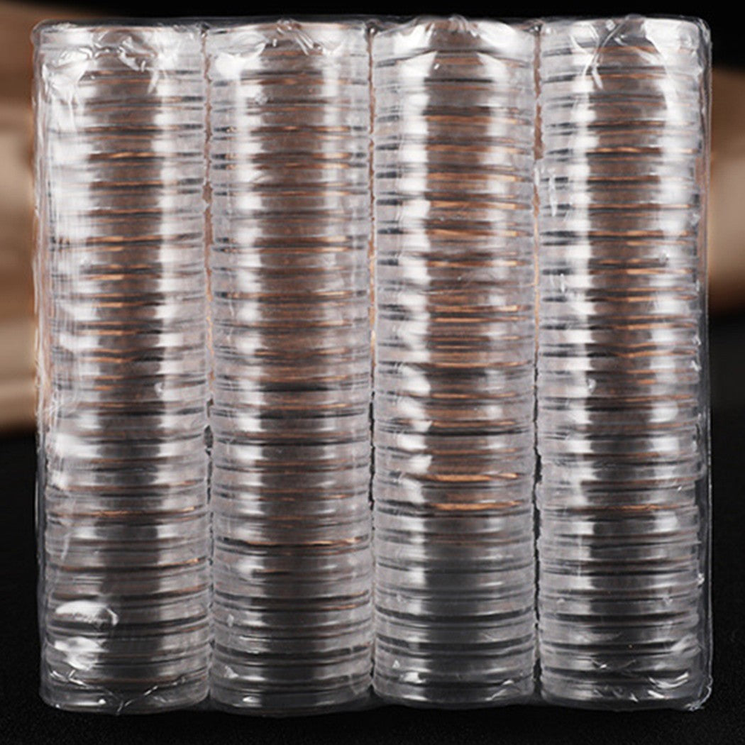 100Pcs Coin Case Holders 34mm Clear Plastic Capsules for Safe Coin Preservation