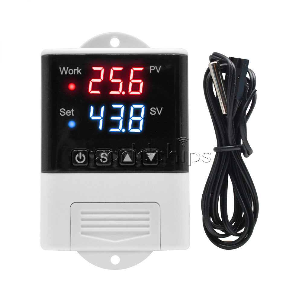 DTC1110 AC 110-220V Dual LED Intelligent Temperature Controller Thermostat + NTC