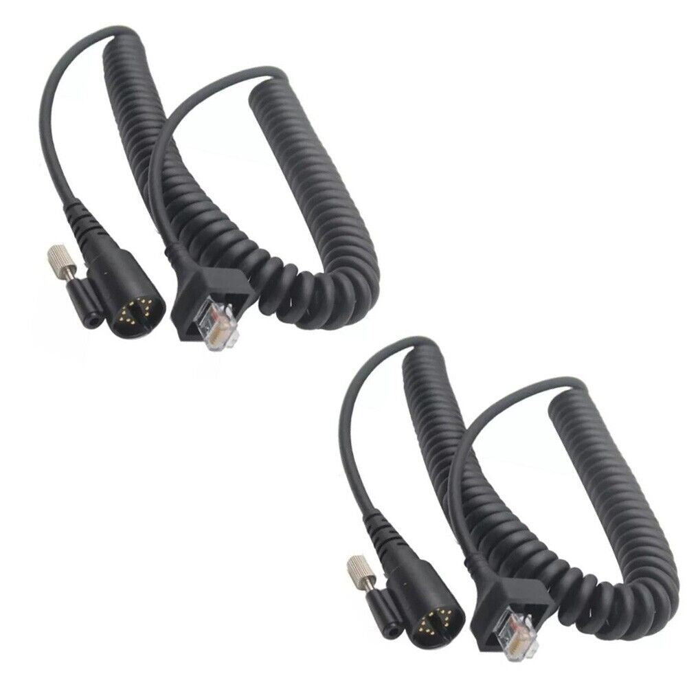 2PCS KMC-27 Microphone Cable For KENWOOD TK-690 TK-790 TK-890 TK-5710 TK-5810