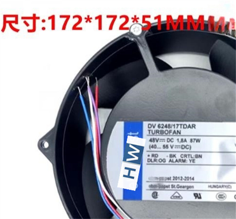 1/piece 4-wire DV6248/17TDAR 48V 1.8A 87W Cabinet Equipment Cooling Axial Fan