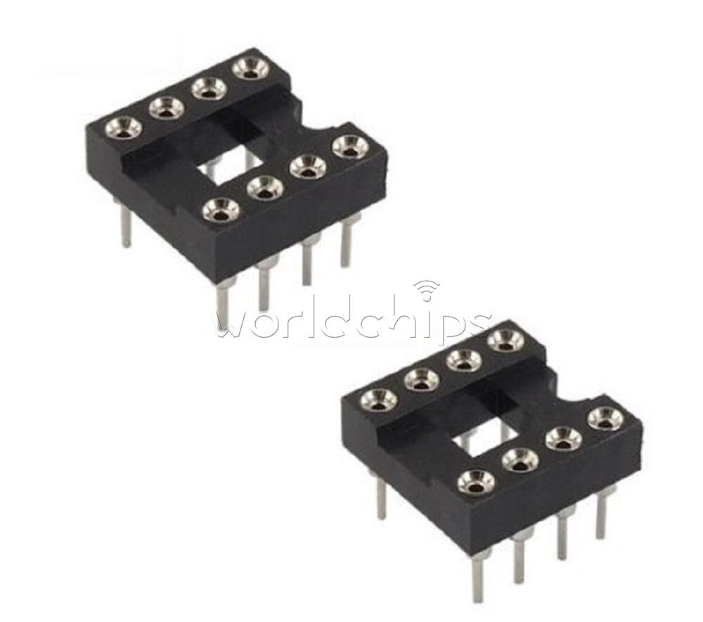 100PCS 8/14Pin DIP SIP Round IC Sockets Adaptor Solder Type Gold Plated Machined