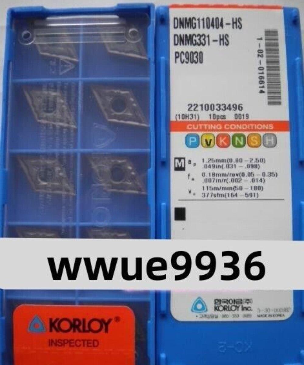 10pcs/Box KORLOY DNMG110404-HS PC9030 DNMG331-HS Carbide Inserts Turning Blade