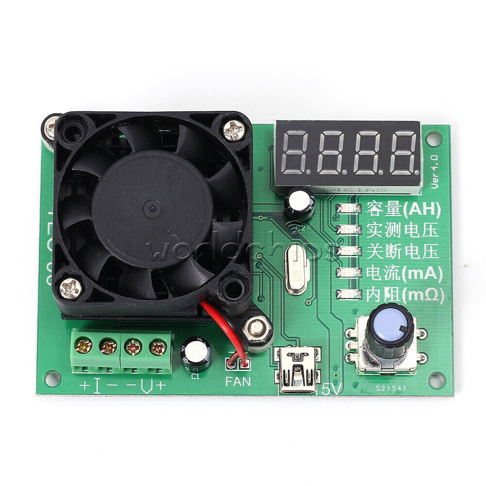 TEC-06 Battery Capacity Tester 16W Electric Load Max 500AH LED Display with Fan