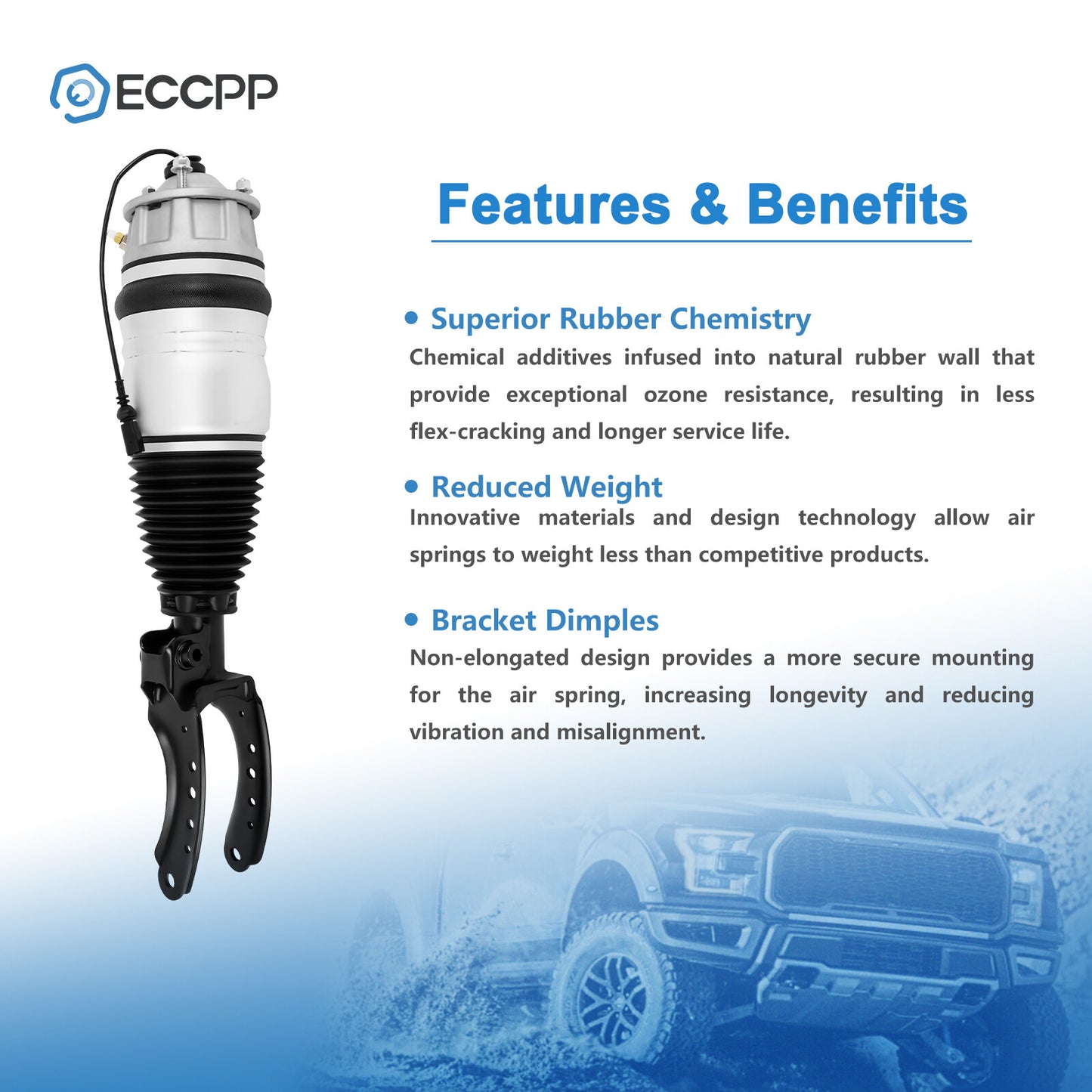 Front Right Air Suspension Shock For Audi Q7 VW Touareg Porsche Cayenne 10-18