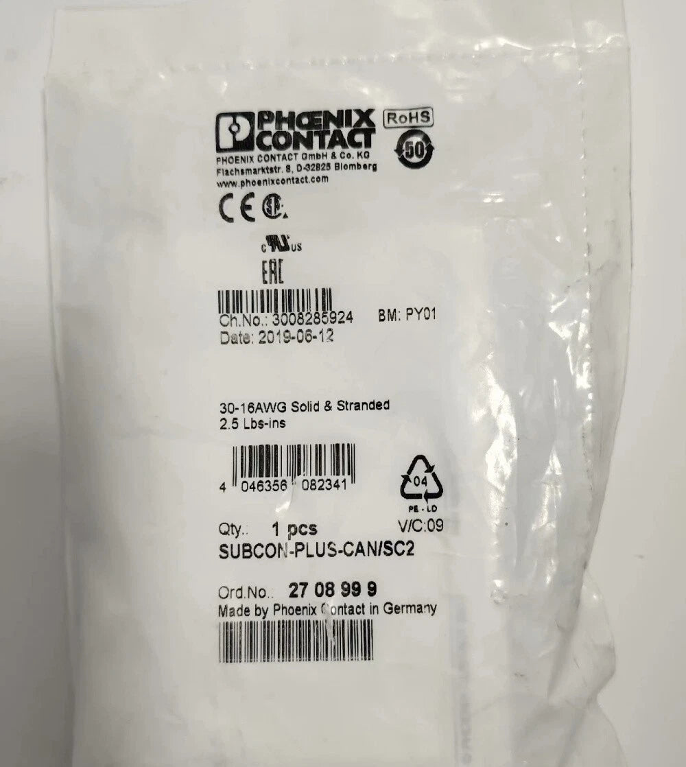 1PC  Phoenix Contact SUBCON-PLUS-CAN/SC2 2708999 bus connector #P