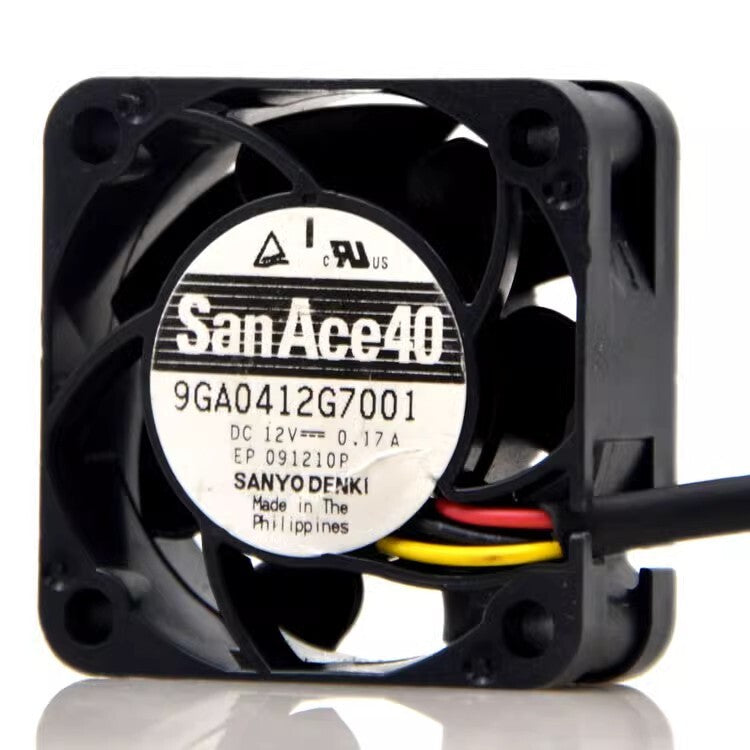 1Pc  San Ace 40 4015 9GA0412G7001 12V 0.17A 4CM Radiator Fan 3-wire