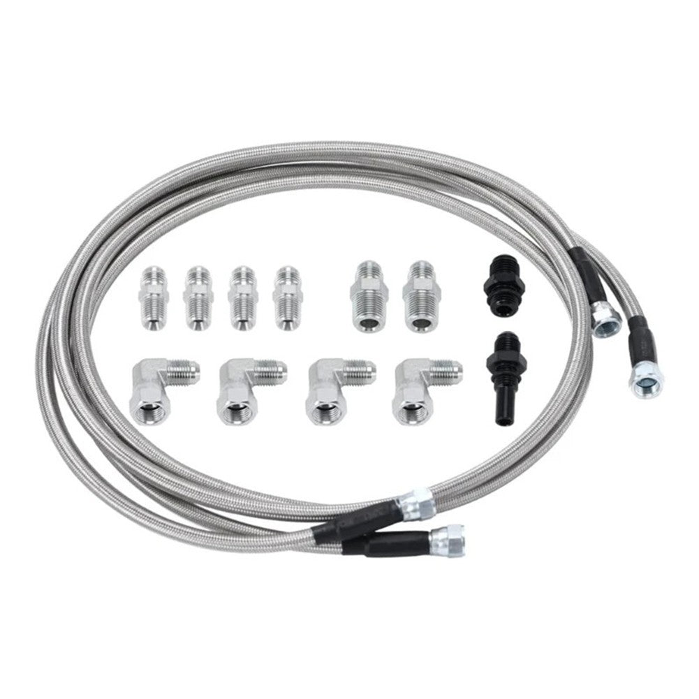 Stainless Steel Flexible Transmission Cooler Lines Kit 6AN for 4L60E 4L80E