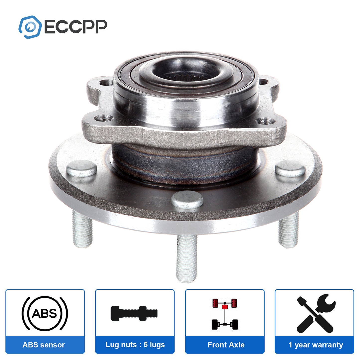 1Pc Front Wheel Hub Bearing Assembly For 2009-2020 Dodge Journey 2.4L 3.5L 3.6L