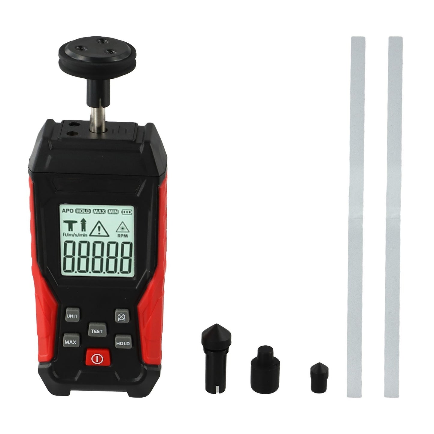 User Friendly Digital Tachometer with Adjustable Units RPM m/min ft/min