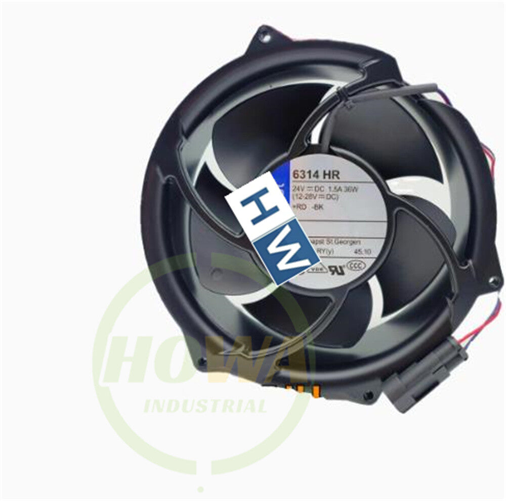 1PC For ACS510 Inverter Heat Dissipation Waterproof Fan 6314HR 24V 1.5A 36W