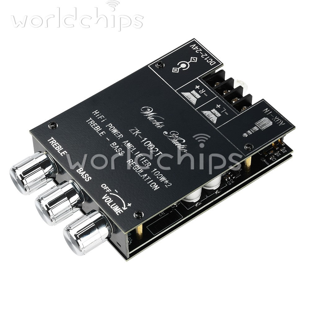 ZK-1002T Bluetooth 5.0 TPA3116 2-Channel 100WX2 Digital Audio Amplifier Module