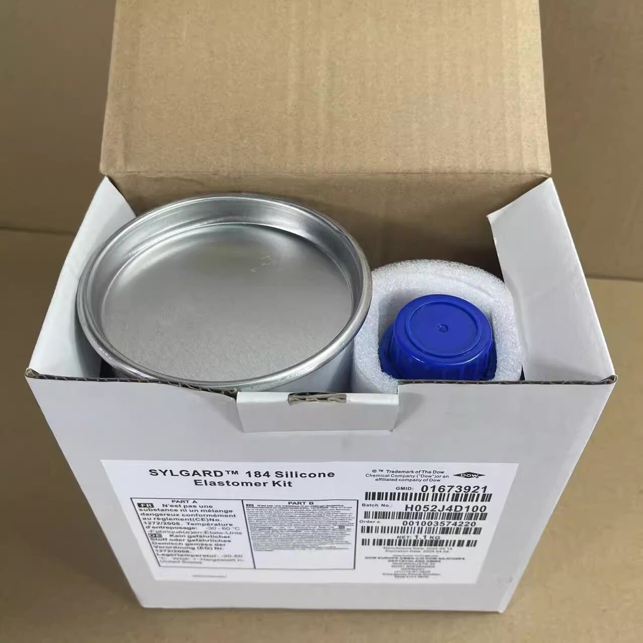 DOW Sylgard 184 Silicone Elastomer A/B Set 1.1kg (2.4 LB) EXP 2026  Free ship
