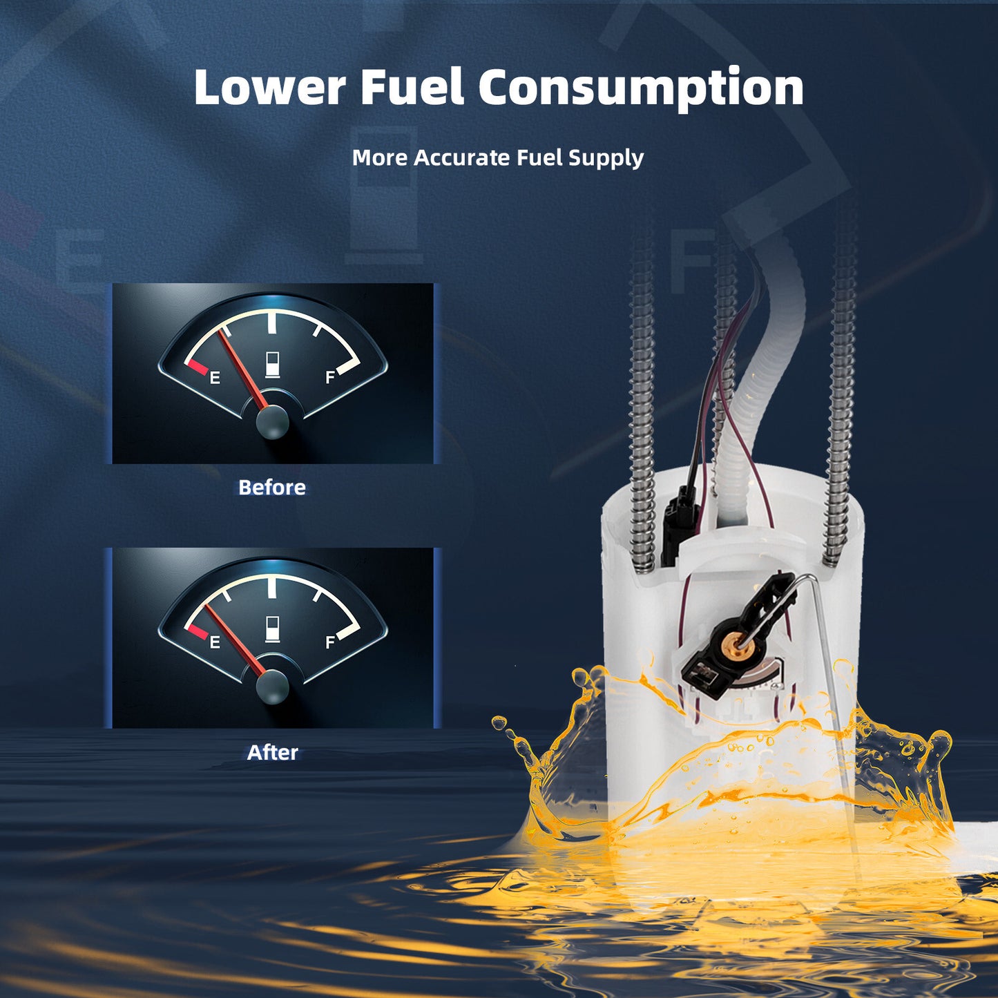 Fuel Pump Module Assembly For GMC Sierra Chevrolet Silverado 4.8L 5.3L 1999-2004